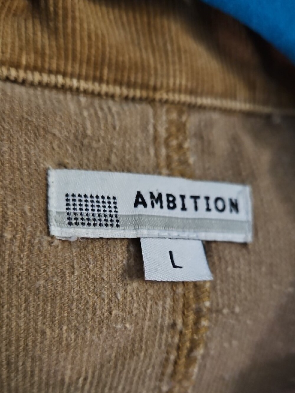 Ambition Camel Corduroy Ruffle Blazer Jacket Boho L - Picture 3 of 9